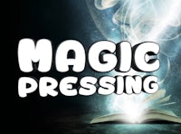 a book with the words magic pressing on it