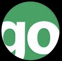 a green circle with the word go on it