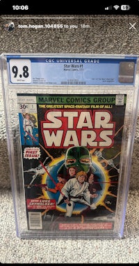 a star wars comic with a cgc on it